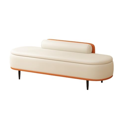 WFchenj222-6 Ottomane fürs Schlafzimmer Nachttischbank for Schlafzimmer, leichte Luxus-Schuhbank, Lange Bank for den Eingang, Schuhbank for, Garderobe, Sofabank(Beige,Mittel) von WFchenj222-6