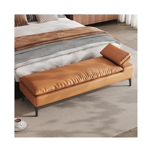 WFchenj222-6 Ottomane fürs Schlafzimmer Schlafzimmer Nachttisch Hocker High-End Couch Kleiderbank Lange Bank Garderobe Sofa Wohnzimmer(Orange) von WFchenj222-6