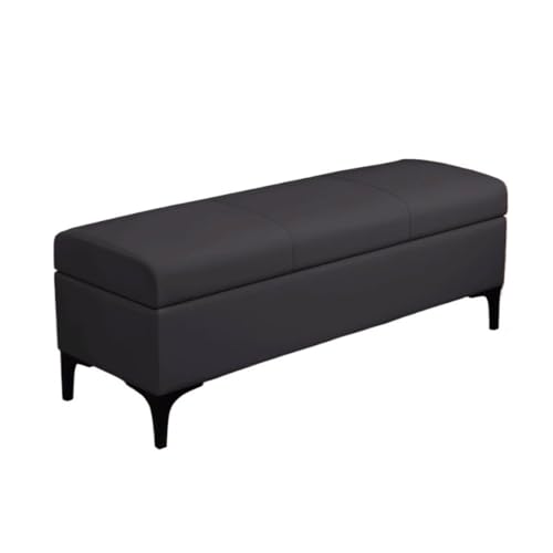 WFchenj222-6 Ottomane fürs Schlafzimmer Schuhbank for den Eingangsbereich, Garderobenbank for, Sofabank for das Wohnzimmer, langes Bett, Bett-Endbank, Aufbewahrungsbank for Schlafzimmer(Schwarz) von WFchenj222-6
