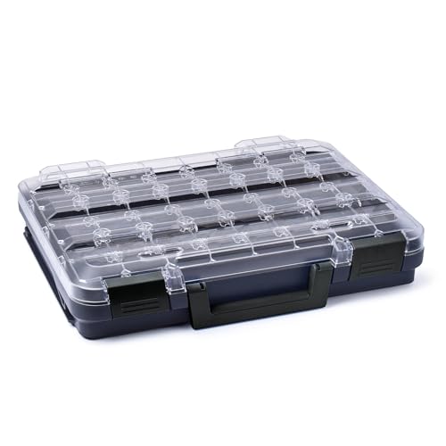 1x Schraubenkoffer leer | Sortimo T-BOXX 320 anthrazit | Sortimentskasten Kunststoff gross | Ideale Sortimentsbox Schrauben | Kleinteilemagazin Alternative von WFix