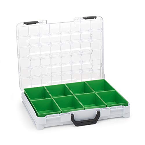 Kleinteile Aufbewahrung Koffer | Bosch Sortimo T-BOXX Grau inkl. Insetboxen-Set D3 | Idealer Sortimentskasten Schrauben | Schrauben Sortierkasten tragbar von WFix