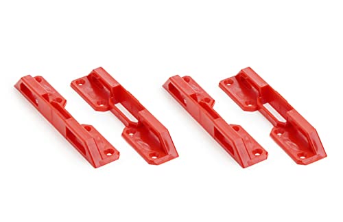 WFix L-BOXX Halter Rot für Sortimo | L-SAFE Sicherung Fixierung | 4 Halterungen zum Aufschrauben | Für alle L BOXX Werkzeugkoffer von WFix