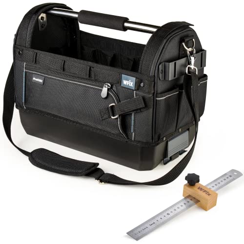 Wfix ProClick Tool Bag M Werkzeugtasche offen 48×33×24 cm - von BS Systems, Joint Company L-BOXX & Sortimo L-BOXX-kompatibel Profi-Werkzeugträger aus 1000D Polyester | incl. WFix Streichmaß von WFix