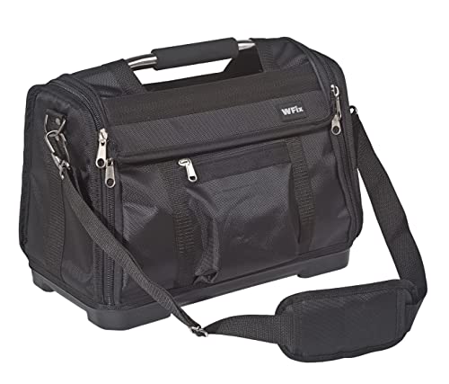 Wfix Werkzeugtasche leer klein Größe M - 40 x 21 x 34cm Hochwertige Professionelle Arbeitstasche aus 900D Plolyester mit Edelstahl-Tragegriff und enstellbarem Schultergurt - Unisex von WFix