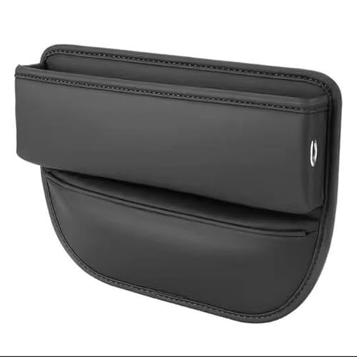 WGABKN 2 Stück Auto Lückenfüller Organizer für Porsche Macan (95B),Vordersitz Mittelkonsole Aufbewahrungsbox Seitentasche zubehör,A1-Black von WGABKN