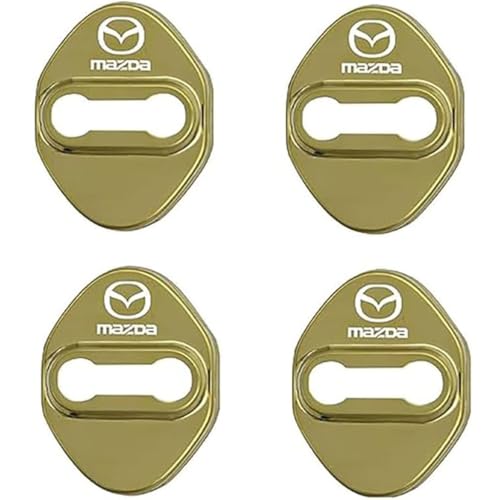 WGABKN Auto Türschloss Abdeckung für Mazda MX-5 2005-2025,4 Pcs Riegelschutz Set Schutzhülle Rostfrei Innendekorations Zubehör,4 von WGABKN