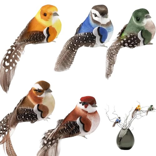 WGCHAIE 5 Stück Künstliche Vögel Deko, Künstliche Federvögel, Deko Vögel mit Clip, Kleine Vogelfiguren, Geeignet für Garten Frühling De-ko Party Dekoration WGCHAIE 5 Stück Künstliche Vögel Deko, Künstliche Federvögel, Deko Vögel mit Clip, Kleine Vogelfiguren, Geeignet für Garten Frühling De-ko Party Dekoration von WGCHAIE