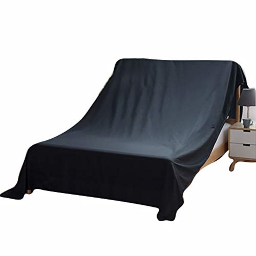 WGE Bett Staubschutz Möbel Schutzhülle Vlies Atmungsaktiv Mehltau Decken Bett Sofa Möbel Abdeckung | Schwarzer Möbelbezug | Bewegliche Decke | 100-700Cm,200Cm*240Cm von WGE