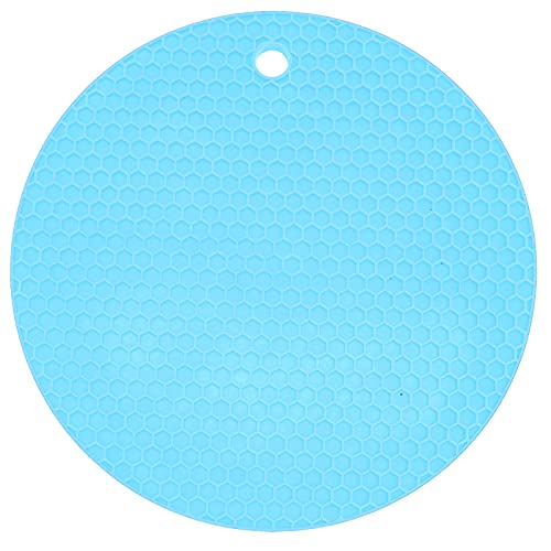 Mehrzweck-Silikon-Original-Mikrowellenmatte, Hitzebeständige Backmatte, Topflappen, Trocken-Tischset für Heiße Töpfe Im Ofen (Blau) von WGFOIP