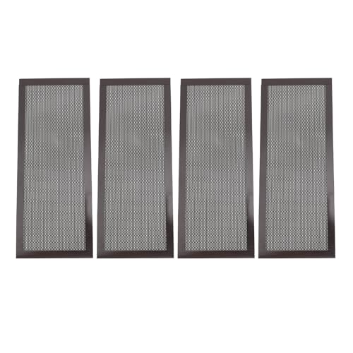 WGFOIP 4PCS Boden-Entlüftung Gitter Abdeckungen, 4x10 "Magnetische Luft Entlüftung Gitter Falle mit Ultra Feinen Löchern für die Wand Decke (Schwarz) von WGFOIP