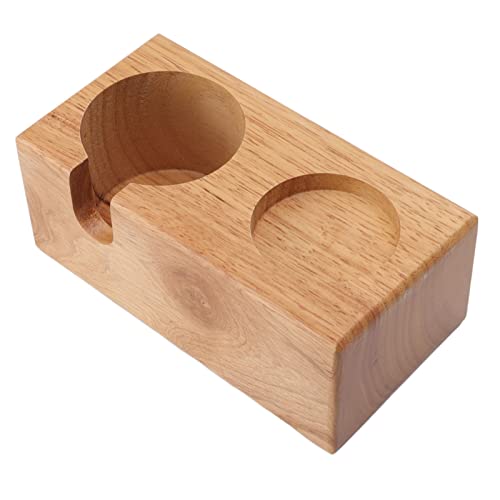 WGFOIP Holz Kaffee-Manipulation Ständer Halter, 58mm 51mm 53mm 54mm Kompatible Buchenholz-Stopf-Stopf mit Seitlichem Slot für Maschine Griff (Burlywood) von WGFOIP