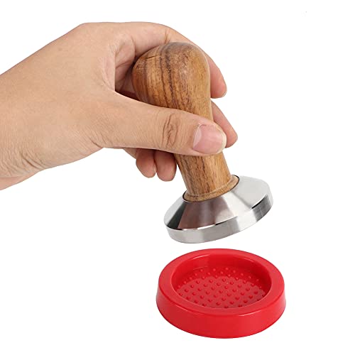 WGFOIP Holzgriff Kaffee Manipulation Edelstahl -Manipulation mit Ergonomischem Griff Zum Stemmen von Gemahlenem Kaffeepulver zu Hause oder Im Büro von WGFOIP