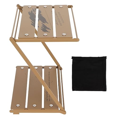 WGFOIP Klapptabelle Tragbarer Camping -Tisch Faltbares Picknick 2 -Tier -Veranstalter Multifunktional Breite Plattform mit Aluminiumlegierung Edelstahl für Outdoor von WGFOIP