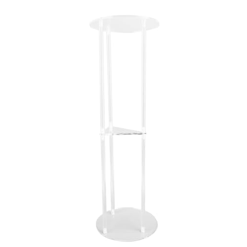WGFOIP Kleiner Acryl -runder Getränketisch, Platz Sparender Beistelltisch für Wohnzimmer Schlafzimmer Balkon Minimalist, Set von 1 (9 Teile) von WGFOIP