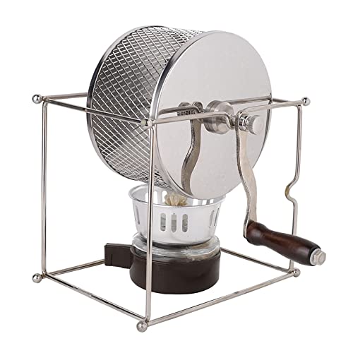 WGFOIP Manuelle Kaffeebohnen Röster Maschine Edelstahl Hauskaffee Röster mit Rührer Griff für DIY Frisches Melloser Geschmack Backen von WGFOIP