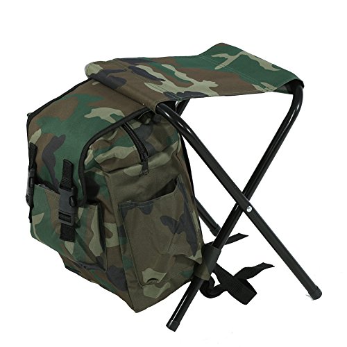 WGFOIP Rucksack Angelstuhl, Klapper Campinghocker Leichter Rückenlehne für Campingjagd -Fischerei Wandern von WGFOIP