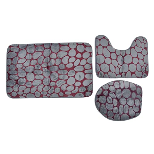 WGFOIP Toilettenmatte Badezimmer Teppich Set Toilettendeckel Abdeckung Set 2 Farbe Stein Textur Flanellschwamm Nonslip Bad Matte mit Gummi -Rücken für Heimbadezimmer WGFOIP Toilettenmatte Badezimmer Teppich Set Toilettendeckel Abdeckung Set 2 Farbe Stein Textur Flanellschwamm Nonslip Bad Matte mit Gummi -Rücken für Heimbadezimmer von WGFOIP