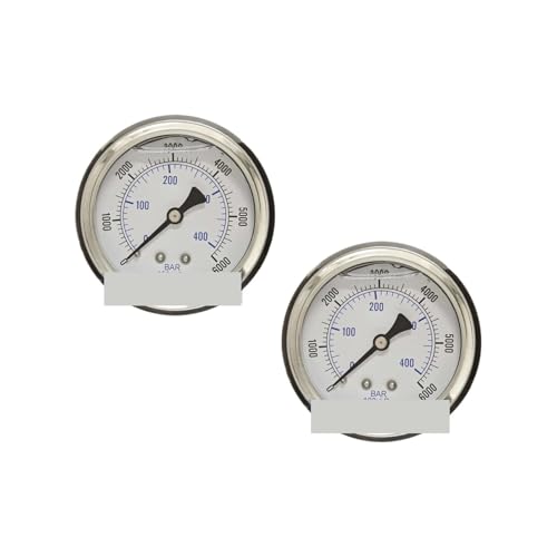 2er-Pack flüssigkeitsgefüllte Druckmessgeräte 0-6000 PSI, 2,5" Anzeige, 1/4" Rückmontage WOG- 2er-Pack flüssigkeitsgefüllte Druckmessgeräte 0-6000 PSI, 2,5" Anzeige, 1/4" Rückmontage WOG- von WGJJPQYK