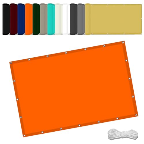 Garten überdachung 2.3 x 3 m Wasserdicht Balkon Sichtschutz Reißfest UV-Schutz nach Mass Polyestergewebe Mit Seil Sonnensegel Sonnenschutz für Garten Terrasse, Orange Garten überdachung 2.3 x 3 m Wasserdicht Balkon Sichtschutz Reißfest UV-Schutz nach Mass Polyestergewebe Mit Seil Sonnensegel Sonnenschutz für Garten Terrasse, Orange von WGLF SUN