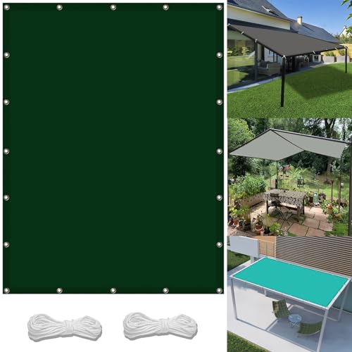 Markisenstoffe Meterware 0.8 x 4.5 m Wasserdicht Sonnenschutz Strand Reißfest UV-Schutz nach Mass Polyestergewebe Mit Seil Beschattungsnetz Hof Dach Teich Hühnerstall, Dunkelgrün Markisenstoffe Meterware 0.8 x 4.5 m Wasserdicht Sonnenschutz Strand Reißfest UV-Schutz nach Mass Polyestergewebe Mit Seil Beschattungsnetz Hof Dach Teich Hühnerstall, Dunkelgrün von WGLF SUN