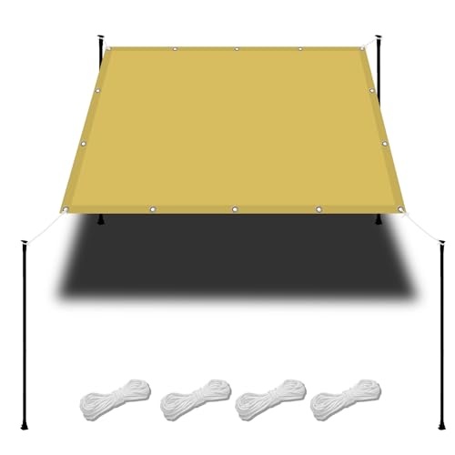 Segeltuch Mit Ösen 1 x 2.9 m Wasserdicht Balkon Sichtschutz Reißfest UV-Schutz nach Mass Polyestergewebe Mit Seil Beschattungsnetz Hof Dach Teich Hühnerstall, Creme Farben Segeltuch Mit Ösen 1 x 2.9 m Wasserdicht Balkon Sichtschutz Reißfest UV-Schutz nach Mass Polyestergewebe Mit Seil Beschattungsnetz Hof Dach Teich Hühnerstall, Creme Farben von WGLF SUN