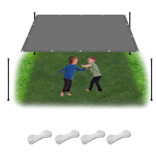 Segeltuch Mit Ösen 2.4 x 5.5 m Wasserdicht Sonnenschutz Balkon Reißfest UV-Schutz nach Mass Polyestergewebe Mit Seil Sonnensegel Sonnenschutz für Garten Terrasse, Hellgrau Segeltuch Mit Ösen 2.4 x 5.5 m Wasserdicht Sonnenschutz Balkon Reißfest UV-Schutz nach Mass Polyestergewebe Mit Seil Sonnensegel Sonnenschutz für Garten Terrasse, Hellgrau von WGLF SUN