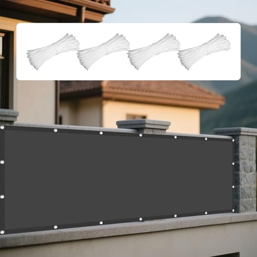 Sonnensegel Balkon 80 x 140 cm Rechteckig Wasserdicht Sonnenschutz Windschutz Markisenstoff Rechtwinklig mit Ösen Segeltuch 4 × 1.5 M Seile für Garten Balkon & Terrasse, Dunkelgrau Sonnensegel Balkon 80 x 140 cm Rechteckig Wasserdicht Sonnenschutz Windschutz Markisenstoff Rechtwinklig mit Ösen Segeltuch 4 × 1.5 M Seile für Garten Balkon & Terrasse, Dunkelgrau von WGLF SUN