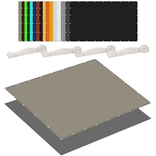 Sonnensegel Rechteckig 2.4 x 9 m Rechteckig Wasserdicht 98% UV Schutz Balkon Regenschutz Vielen Größen mit Spannseilen für Balkon Terrasse Garten Outdoor, Khaki Sonnensegel Rechteckig 2.4 x 9 m Rechteckig Wasserdicht 98% UV Schutz Balkon Regenschutz Vielen Größen mit Spannseilen für Balkon Terrasse Garten Outdoor, Khaki von WGLF SUN
