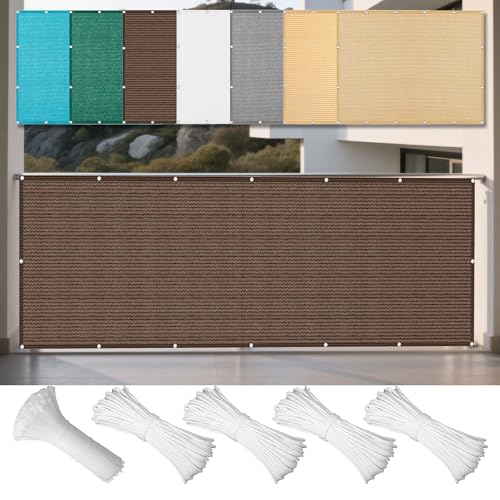 Sonnensegel Rechteckig 220 x 470 cm Rechteckig Atmungsaktiv 98% UV Schutz Sonnenplane Rechteckige Markise mit Ösen Und Befestigungsseile für Garten Terrasse, braun Sonnensegel Rechteckig 220 x 470 cm Rechteckig Atmungsaktiv 98% UV Schutz Sonnenplane Rechteckige Markise mit Ösen Und Befestigungsseile für Garten Terrasse, braun von WGLF SUN