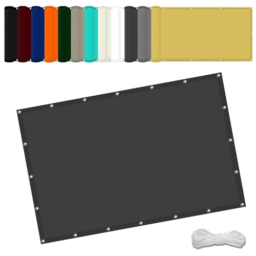 Sonnensegel Rechtwinklig 1.8 x 3.6 m Wasserdicht Sonnenschutz Balkon Reißfest UV-Schutz nach Mass Polyestergewebe Mit Seil Beschattungsnetz für Balkon Terrasse Garten, Dunkelgrau Sonnensegel Rechtwinklig 1.8 x 3.6 m Wasserdicht Sonnenschutz Balkon Reißfest UV-Schutz nach Mass Polyestergewebe Mit Seil Beschattungsnetz für Balkon Terrasse Garten, Dunkelgrau von WGLF SUN