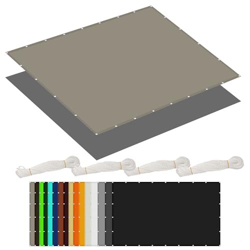 Sonnensegel mit Ösen 4.5 x 9 m Rechteckig Wasserdicht 98% UV Schutz Sonnentuch Schattensegel mit Ösen Und Befestigungsseile für Garten Balkon & Terrasse, Khaki Sonnensegel mit Ösen 4.5 x 9 m Rechteckig Wasserdicht 98% UV Schutz Sonnentuch Schattensegel mit Ösen Und Befestigungsseile für Garten Balkon & Terrasse, Khaki von WGLF SUN