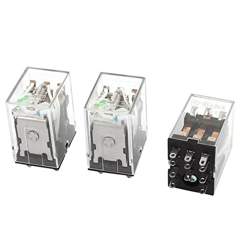 HH53PL DC 24V Spule 3PDT Grünes LED-Licht Allzweckrelais 3 Stück von WGNHWJAYT