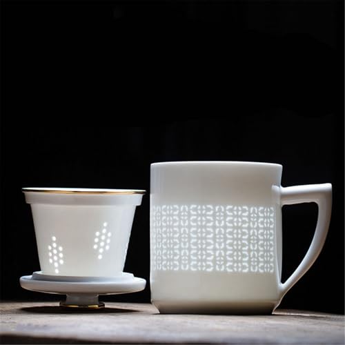 WGQDQDBY Bürobecher mit Deckel und Sieb Heimkeramik Großvolumige Teetasse-Color2-440ml WGQDQDBY Bürobecher mit Deckel und Sieb Heimkeramik Großvolumige Teetasse-Color2-440ml von WGQDQDBY