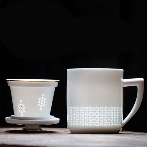WGQDQDBY Bürobecher mit Deckel und Sieb Heimkeramik Großvolumige Teetasse-Color3-440ml WGQDQDBY Bürobecher mit Deckel und Sieb Heimkeramik Großvolumige Teetasse-Color3-440ml von WGQDQDBY