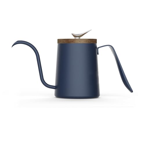 WGQDQDBY Dünnhals Edelstahl Pour-Over Kaffeekanne, Elegantes Design-Blue von WGQDQDBY