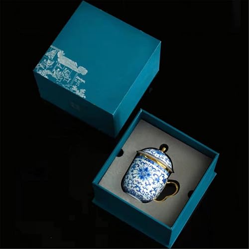 WGQDQDBY Emaille Teetassen-Untertassen-Set Geschenkset-Blue08-400ml WGQDQDBY Emaille Teetassen-Untertassen-Set Geschenkset-Blue08-400ml von WGQDQDBY