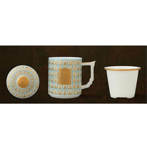 WGQDQDBY Jade-Porzellan-Bürobecher Keramik-Deckeltee-Sieb Goldrand-Tasse-Blue08-390ml WGQDQDBY Jade-Porzellan-Bürobecher Keramik-Deckeltee-Sieb Goldrand-Tasse-Blue08-390ml von WGQDQDBY