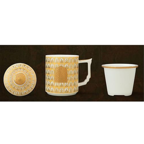 WGQDQDBY Jade-Porzellan-Bürobecher Keramik-Deckeltee-Sieb Goldrand-Tasse-Gold-390ml WGQDQDBY Jade-Porzellan-Bürobecher Keramik-Deckeltee-Sieb Goldrand-Tasse-Gold-390ml von WGQDQDBY