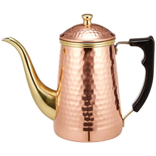 WGQDQDBY Kupfer Pour-Over Kaffeekanne, Klassische Herdtopf-Braukanne-Color2 von WGQDQDBY