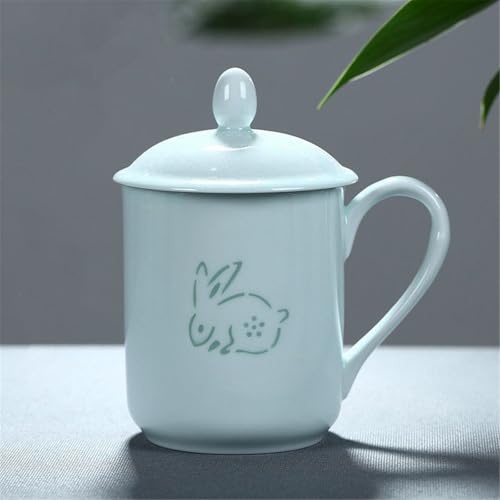 WGQDQDBY Porzellan-Teetasse Keramiktasse mit Deckel für Tee-Color3-shape4 WGQDQDBY Porzellan-Teetasse Keramiktasse mit Deckel für Tee-Color3-shape4 von WGQDQDBY