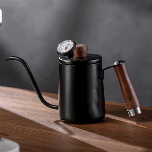 WGQDQDBY Professionelle Pour-Over Kaffeekanne, Langhals-Design-Black2 von WGQDQDBY
