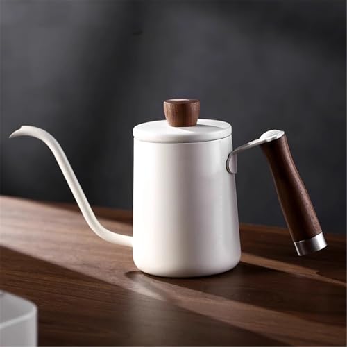 WGQDQDBY Professionelle Pour-Over Kaffeekanne, Langhals-Design-White1 von WGQDQDBY