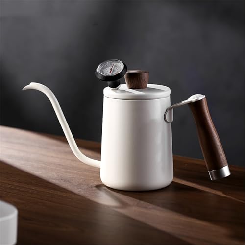 WGQDQDBY Professionelle Pour-Over Kaffeekanne, Langhals-Design-White2 von WGQDQDBY