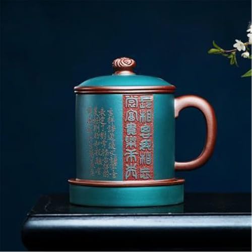 WGQDQDBY Purpurtontasse Büro Großvolumige Teetasse mit Deckel Retro Chinesischer Stil-Blue08-470ml WGQDQDBY Purpurtontasse Büro Großvolumige Teetasse mit Deckel Retro Chinesischer Stil-Blue08-470ml von WGQDQDBY