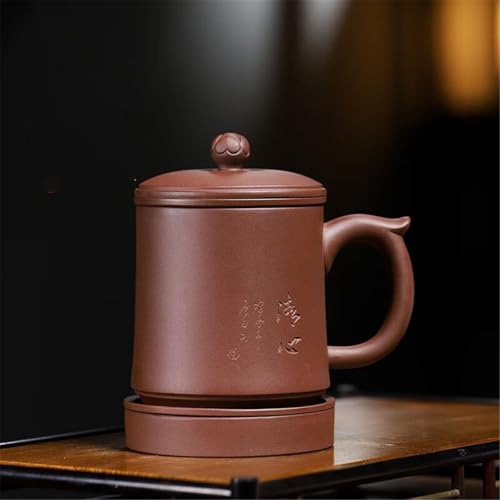 WGQDQDBY Purpurtontasse Büro Zuhause Teetasse mit Sieb und Deckel, Handgefertigt für Meisterbrühen-Brown-Shape WGQDQDBY Purpurtontasse Büro Zuhause Teetasse mit Sieb und Deckel, Handgefertigt für Meisterbrühen-Brown-Shape von WGQDQDBY