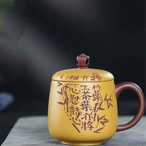 WGQDQDBY Purpurtontasse Bürobecher Heim-Teetasse Wasserglas-Yellow-460ml WGQDQDBY Purpurtontasse Bürobecher Heim-Teetasse Wasserglas-Yellow-460ml von WGQDQDBY