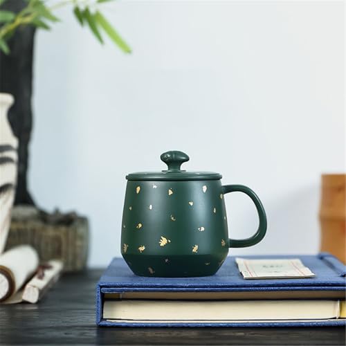 WGQDQDBY Purpurtontasse Handgefertigte Teetasse mit Deckel Heimgebrauch Großvolumig-Green1-380ml WGQDQDBY Purpurtontasse Handgefertigte Teetasse mit Deckel Heimgebrauch Großvolumig-Green1-380ml von WGQDQDBY