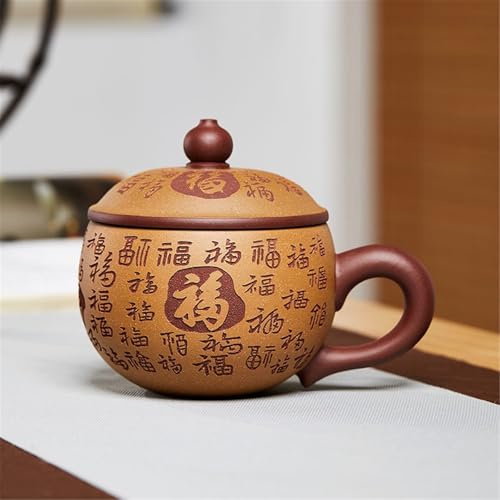 WGQDQDBY Purpurtontasse Meisterbecher Teebrühtrinktasse Teeset für Heimgebrauch-Brown-360ml von WGQDQDBY