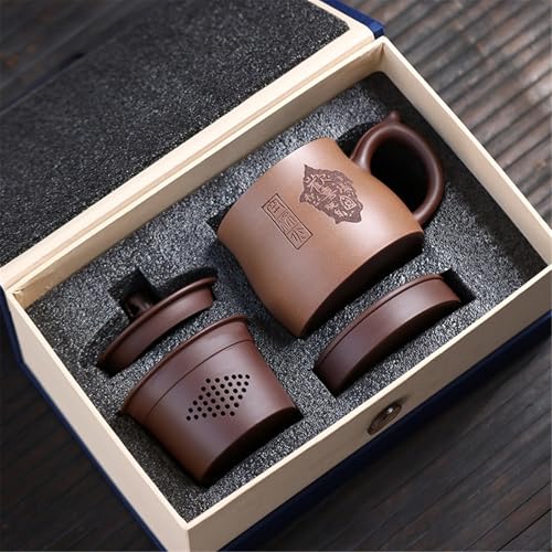 WGQDQDBY Purpurtontasse Meisterwerk mit Innensieb Teebecher Graviert Heimgebrauchstasse-Brown-Shape WGQDQDBY Purpurtontasse Meisterwerk mit Innensieb Teebecher Graviert Heimgebrauchstasse-Brown-Shape von WGQDQDBY