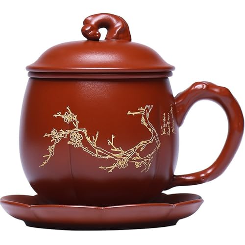 WGQDQDBY Purpurtontasse Tee-Ei-Tasse mit Filter Großvolumiger Bürobecher Geschenkbox-Set-Red-Shape WGQDQDBY Purpurtontasse Tee-Ei-Tasse mit Filter Großvolumiger Bürobecher Geschenkbox-Set-Red-Shape von WGQDQDBY